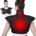 Red Light Therapy for Neck and Shoulder, 165 LEDs Wearable Wrap for Home & Office Use, 3 Modes 660nm 850nm NIR for Muscle Relaxation, Tension Relief for Fitness & Seniors, Black