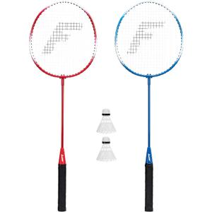 Franklin Sports Badminton Racket + Birdie Set - Replacement Badminton Equipment for Kids + Adults - 2 Player - 4 Player Badminton Racket Sets (Red and Blue)