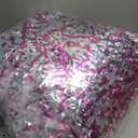 PAPER FAIR 1 LB Metallic Pink and Silver Duo Crinkle Cut Paper, Easter Grass Raffia Tissue Paper Filler Shred Strand Craft Bedding Cushion, Christmas, Birthday, Valentines Day for Gift Basket Boxes