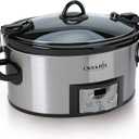 Crock-Pot 6 Quart Cook & Carry Programmable Slow Cooker with Digital Timer Stainless Steel (CPSCVC60LL-S) Pack of 1