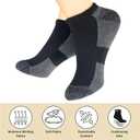 RELY+ 12 Pack Mens Cushioned Ankle Socks, Low Cut Breathable Casual Socks (Shoe Size 6-11)