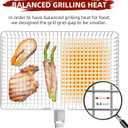 Grill Basket Extra Large, SUS304 Stainless Steel, Portable Folding BBQ Camping Grilling Rack for Fish, Vegetables, Shrimp, Barbeque Griller Cooking Accessories, Grilling Gifts for Men, Dad