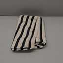 OJIA Front Door Mat 24"x51", Machine Washable Porch Rugs Indoor Outdoor Outside Layered Doormat Striped Front Door Rug Cotton Woven Entryway Rug for Kitchen/Bathroom/Farmhouse/Home Entrance Decor (Black/Cream)