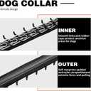 Martingale No Pull Dog Collar for Large Medium Small Dogs, Heavy Duty Nylon Adjustable Reflective Anti Pull Slip Collar with Buckle for Training Walking Hunting, M, Black