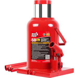 BIG RED 50 Ton (100,000 LBs) Capacity Hydraulic Welded Ultra Duty Bottle Jack, T95007