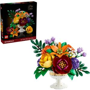 LEGO Botanicals Flower Arrangement Artificial Flowers Building Set - Decor for Table Display - Gift for Birthdays - Unique Bouquet for Adults, Ages 18+ - 10345