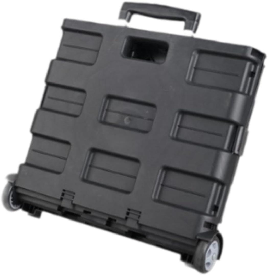 Foldable Storage Bin with Wheels & Pull Handle, Large 65L Rolling Crate for Camping, Clothes, Books, and Miscellaneous Items