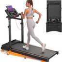 Walking Pad Treadmill for Home Small, 3.5HP Foldable Under Desk Treadmill with Incline, Compact Running Machine with Handle Bar for 350 Lbs Capacity