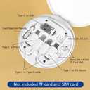 evron USB Adapter Multi Charging Cable Case 2pc Set, Micro USB Cable Gadgets Box with Phone Kickstand, USB C to Micro USB, Type C to iOS Device,Data Transfer,SIM Card Pin (White(Disc+Mirror))