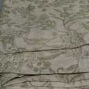 jinchan Floral Linen Blend Curtains for Living Room Green French Country Farmhouse Curtains 96 Inches Long Light Filtering Kitchen Window Back Tab Semi Sheer 2 Panels