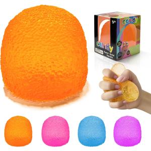 Squishy Fidget Toys Stress for Kids and Adults, Super Solid Squeeze Ball, Sensory for Stress Relief, Birthday, Easter Basket Stuffers and Party Favors(Orange)