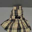 PUPTECK Classic Plaid Dog Dress Cute Puppy Clothes Outfit Small