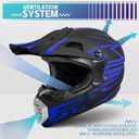 DOT Approved Youth Kids Motocross Helmet - Ultra-Lightweight Full Face Dirt Bike/ATV Helmet with Goggles, Gloves & Face Shield (4-Piece Set)