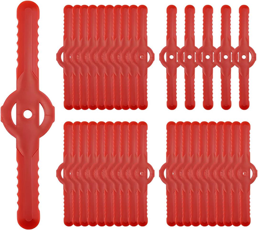 Thaekuns 36 PCS Lawn Mower Weed Eater Plastic Blades for Cordless Grass Trimmer FH-GT120
