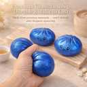 Dumpling Squishies,Glitter Dumpling, Glitter Squishy with Box,Easter Basket Stuffers(Blue)