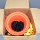Dog Agility Hurdle Cone Set Dog Agility Course Backyard Set Include 12 Agility Cones 6 Agility Rods Dog Agility Training Equipment Height Adjustable Obstacle with Storage Bag Orange (11.81inch)