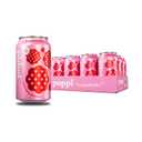 Poppi Sparkling Prebiotic Soda Beverage with Apple Cider Vinegar, Seltzer Water and Fruit Juice, Raspberry Rose Flavor, 12 oz, Pack of 12, Packaging May Vary (EXP 12/19/26)