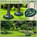 Roshtia 50 Pack 15 Gallon Tree Watering Ring Bag Slow Release Reusable Tree Bag Bulk Heavy Duty Automatic Drip Irrigation Ring PVC Root Water System for Garden Newly Planted (Green)