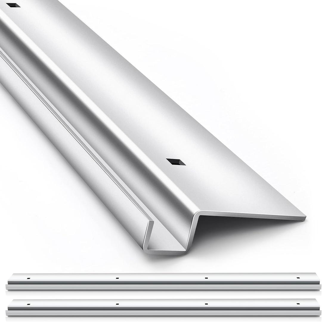 2 Pcs 10ga Steel Ramps Bracket for 48" x 4" Heavy Duty Trailer Ramps Attaching Lip Mounting Channel Ramp Ends for Trailers Tailgates Trunk Beds