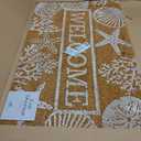 DII Natural Coir Doormat Outdoor Welcome Mat, 17x29, Seashells