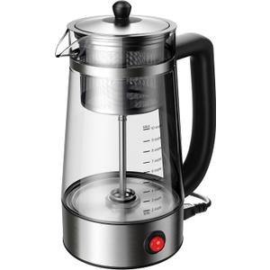 KIDISLE Percolator Coffee Pot Electric 10 Cup, Automatic Keep Warm, Stainless Steel Basket, CoolTouch Handle