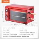 VEVOR Shawarma Grill Machine - 2 String Barbecue Capacity Chicken Shawarma Cooker Electric Broiler Gyro Rotisserie Oven Doner Kebab Grill for Home, Restaurant, Kitchen Parties