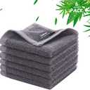 Wash Cloths 6 Pack, Super Soft and Skin Friendly Face Towel for Sensitive Skin, Reusable Washable Makeup Remover Cloth, 10x10 inch Small Face Washcloth, Easy to Rinse Dark Grey Facial Cleaning Cloths