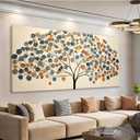 Abstract Colorful Feather Wall Art Decor 20"x40 