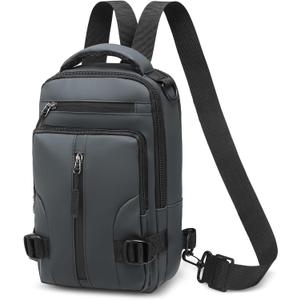 Anti Theft Crossbody Backpack, 9.7-Inch Pads Convertible Sling Bag Lightweight One Strap Casual Pack for Women Men Hiking Travel Cycling (Grey) Anti Theft Crossbody Backpack, 9.7-Inch Pads Convertible Sling Bag Lightweight One Strap Casual Pack for Women Men Hiking Travel Cycling (Grey)