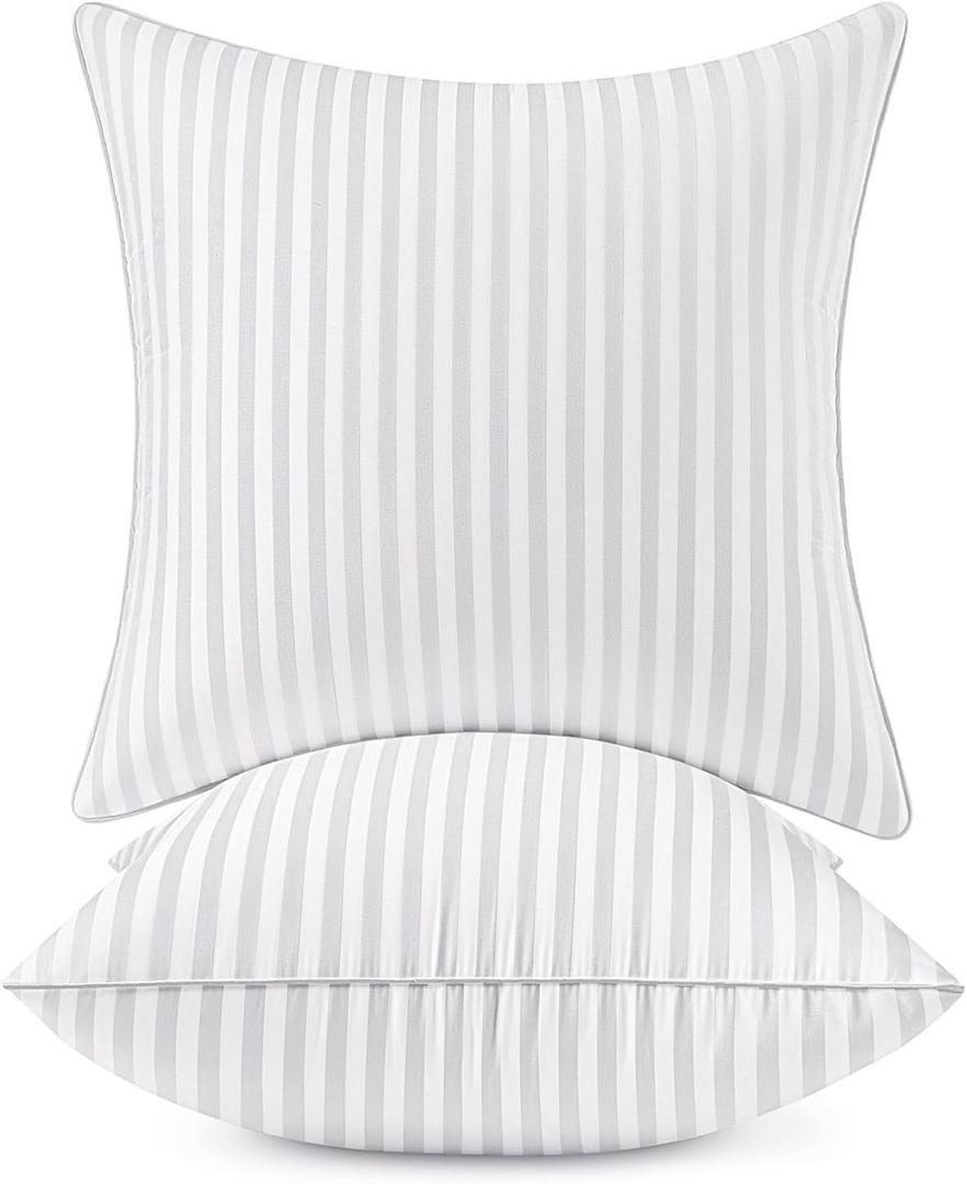 MIULEE 22x22 Throw Pillow Inserts Set of 2, 100% Virgin Microfiber Filling