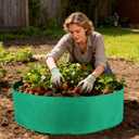 4 Tiered Fabric Strawberry Planter 36 28 20 12 inch Strawberry Tower Planter Stackable Planters Strawberry Grow Kit(Green)