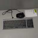 seenda Wireless Bluetooth Keyboard and Mouse Combo, COE401 Rechargeable Slim Keyboard Mouse, 3 MultiDevice Connection, Compact Quiet Set Compatible for Mac/Windows Laptop MacBook iPad, Black Gray