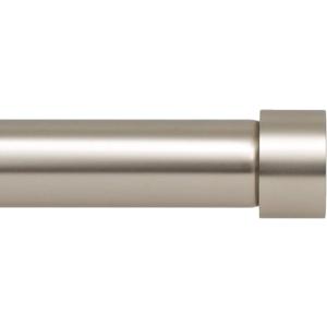 Ivilon Side Window Curtain Rod - End Cap Style Design 1 Inch Pole. 16 to 28 Inch Color Satin Nickel