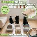 2 x Disposable Litter Boxes for Cats Large: 2/4/6/8-Pack 17.5'' x 13.5'' Leak-Proof Sustainable for Indoor/Travel Use Standalone or as Liner 2-Pack