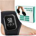Foot Massager - Portable Foot and Ankle Massager with Heat with 3 Vibration Modes 3 Heat Levels Plantar Fasciitis, Travel Home Use (Black)