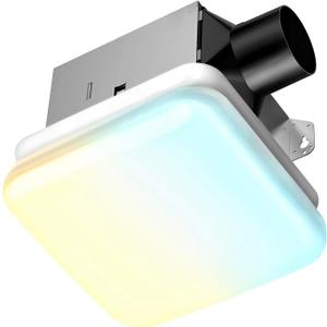 Consciot Bathroom Exhaust Fan with Light, 50 CFM, 1000Lm LED Light, 7.25 x 7.5 x 5 Inches