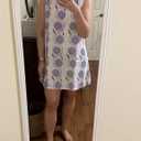 Womens Summer Floral Print Mini Dress Romantic Sleeveless Shift Short Dress Vacation Fairy Dresses (XS)
