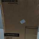 SONGMICS 13 Gallon (50 L) Trash Can, Stainless Steel Kitchen Garbage Can, Recycling or Waste Bin, Soft Close, Step-On Pedal, Removable Inner Bucket, Black ULTB050B01