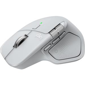Logitech MX Master 4 for Mac, Ergonomic Bluetooth Mouse with Advanced Performance Haptic Feedback, Ultra-Fast Scrolling, USB-C Charging, MacOS, iPadOS, Windows - White Silver