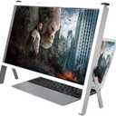 3D Laptop Screen Magnifier, Foldable Laptop Screen Magnifying Compatible with 15~20 Inch Mobile Phone, Tablet, Laptop; for Seniors Reading Close Work and See a Movie (Color : White)