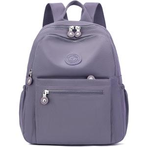 Tanweibago Mini Nylon Women Backpacks,11L Small Ladies backpacks Casual Lightweight Women Shopping Travel Daypack (Grey)