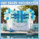 Inflatable Shark Birthday Party Decorations & Pool Toys - 4 Pack (2 Grey, 2 Blue) Large 23-Inch Blow-Up Shark Float Party Supplies for Kids or Adults Birthday, Beach, Summer Games & Party Favor Gifts