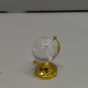 Mini Crystal Sphere Globe, Round Earth World Glass Ball Decorative Crystal Desktop Ornament Home Office Decor Golden