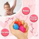 28 Pack Huggable Animal Valentine Cards + Heart Squishy Stress Balls - Interactive Valentine Exchange Cards with Slow Rebound Fidget Toys, Perfect Valentine Party Favors & Classroom Prizes