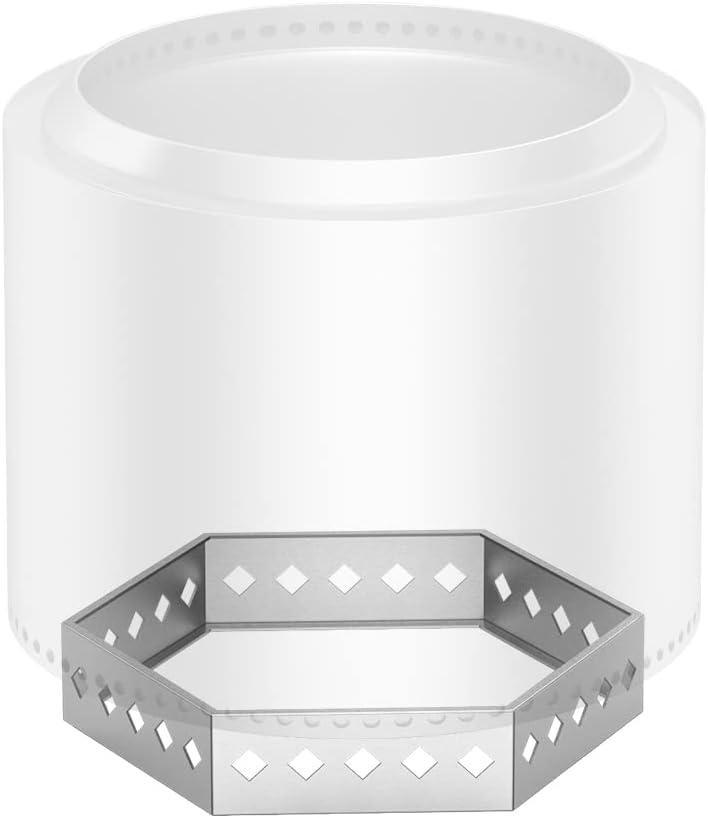 Fire Pit Stand for Solo Stove Bonfire 19.5", Hexagon Bonfire Stoves Support Stand, 304 Stainless Steel Fire Pit Accessories for Solo Stove, Stand Use on Other Fireplace Camping Accessories