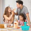 2 x Sandwich Cutter and Sealer Round Cut and Seal Sandwich Maker, Crustless Peanut Butter & Jelly Sandwich Cookie Cutter-Green Round