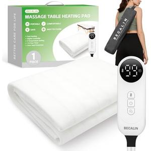 Amazon.com : Massage Table Warmer Heating Pad Professional SPA Massage Bed Warmer with 9 Hour Timer, 9 Heat Settings, Overheat Protection for Massage Bed & Spa, 30" x 71", with Portable Storage Bag : Beauty & Personal Care