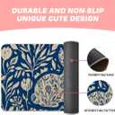 Artoid Mode Blue Rabbit Bunny Flowers Easter Doormat, Home Decor Low-Profile Switch Rug Door Mat Floor Mat for Indoor Outdoor 17x29 Inch