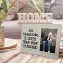 Dog Grandma Photo Frame, Dog Grandma Gifts, Dog Grandma Frame, Dog Picture Frame, Dog Gifts for Dog Owners Dog Lovers, My Granddog is Cuter than Your Grandkid Wood Photo Frame for 4x6 Photos (46, white)