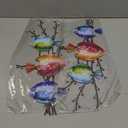 Landhoow 2 Pcs Coastal Wall Decor Metal Fish Wall Art Beach Ocean Sea Tropical Fish Art Nautical Hanging Sculpture for Summer Party Favor Indoor Outdoor Bedroom Living Room Kitchen